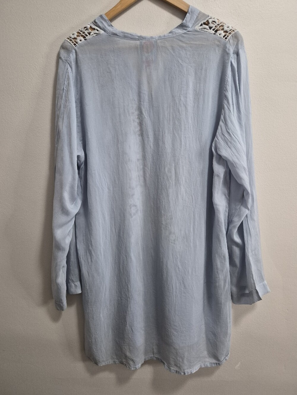 Johnny Was NWT Lace Floral Coastal Beachy Tunic Top Size XL READ FLAWED - Picture 4 of 8